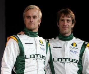 Puzzle Jarno Trulli και Heikki Kovalainen, ο Team οδηγούς Lotus Racing